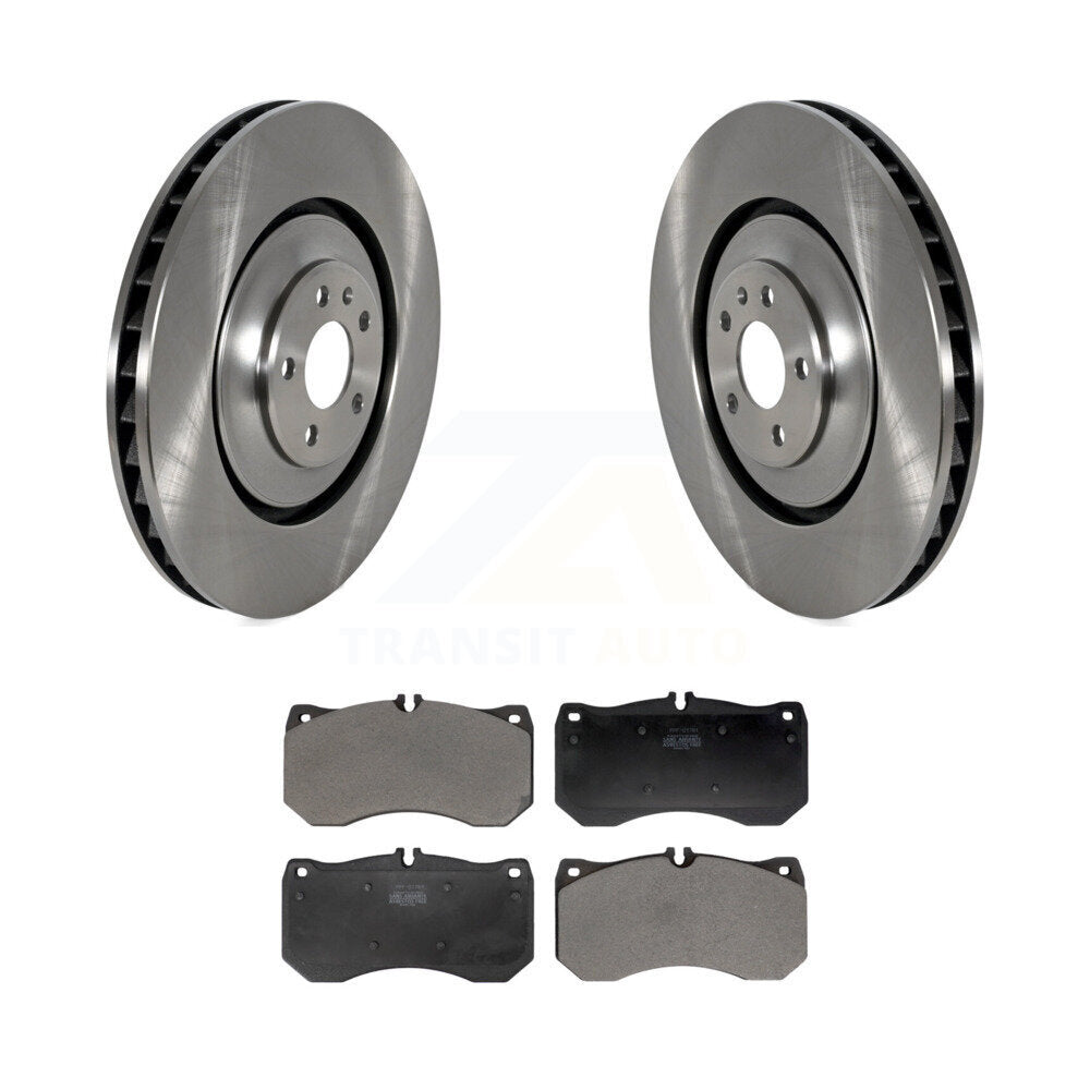 Disc Brake Rotor And Semi-Metallic Pad Front Kit For Audi A7 Quattro A8 S7 S8 S6