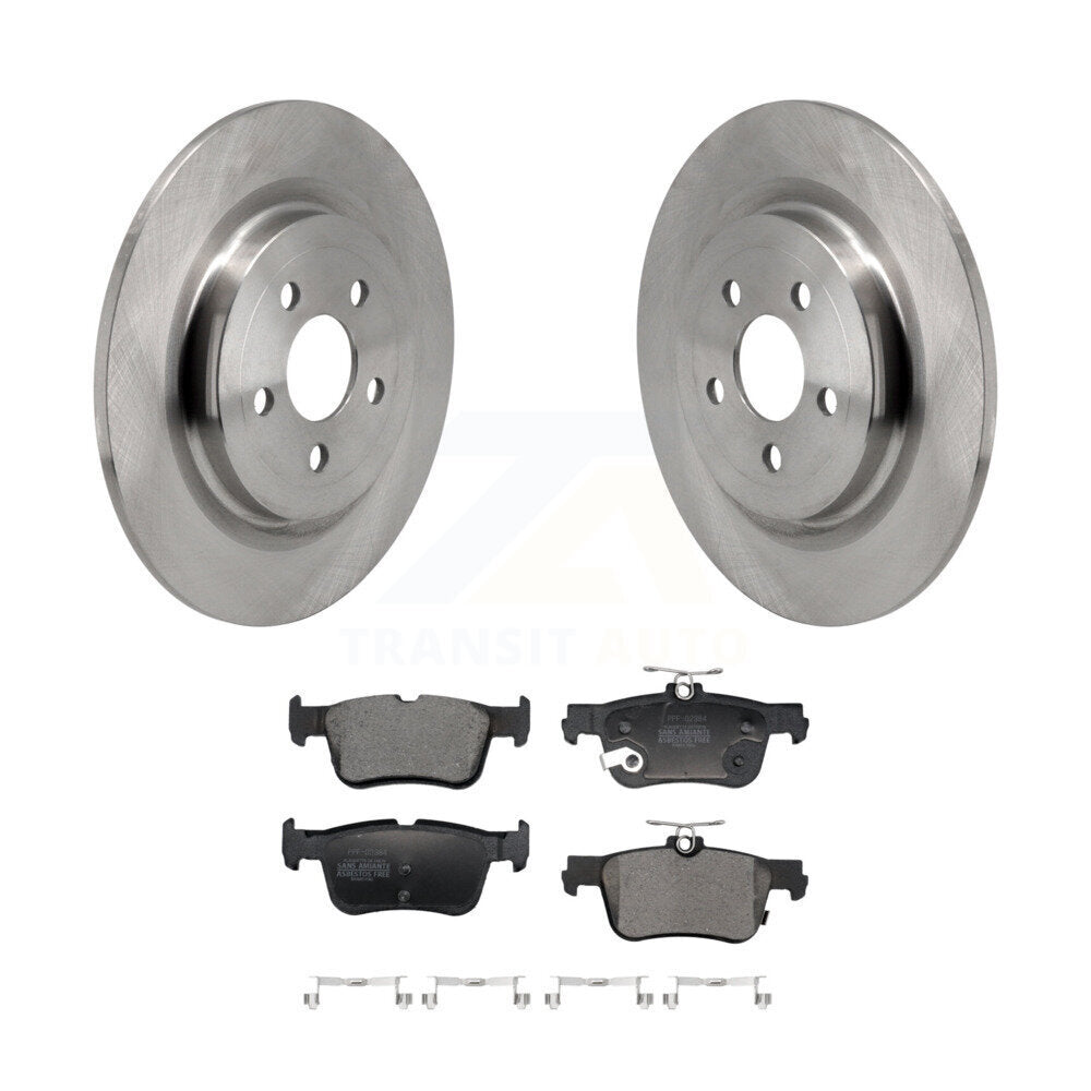 Disc Brake Rotors & Semi-Metallic Pad Rear Kit For 2021-2023 Ford Mustang Mach-E