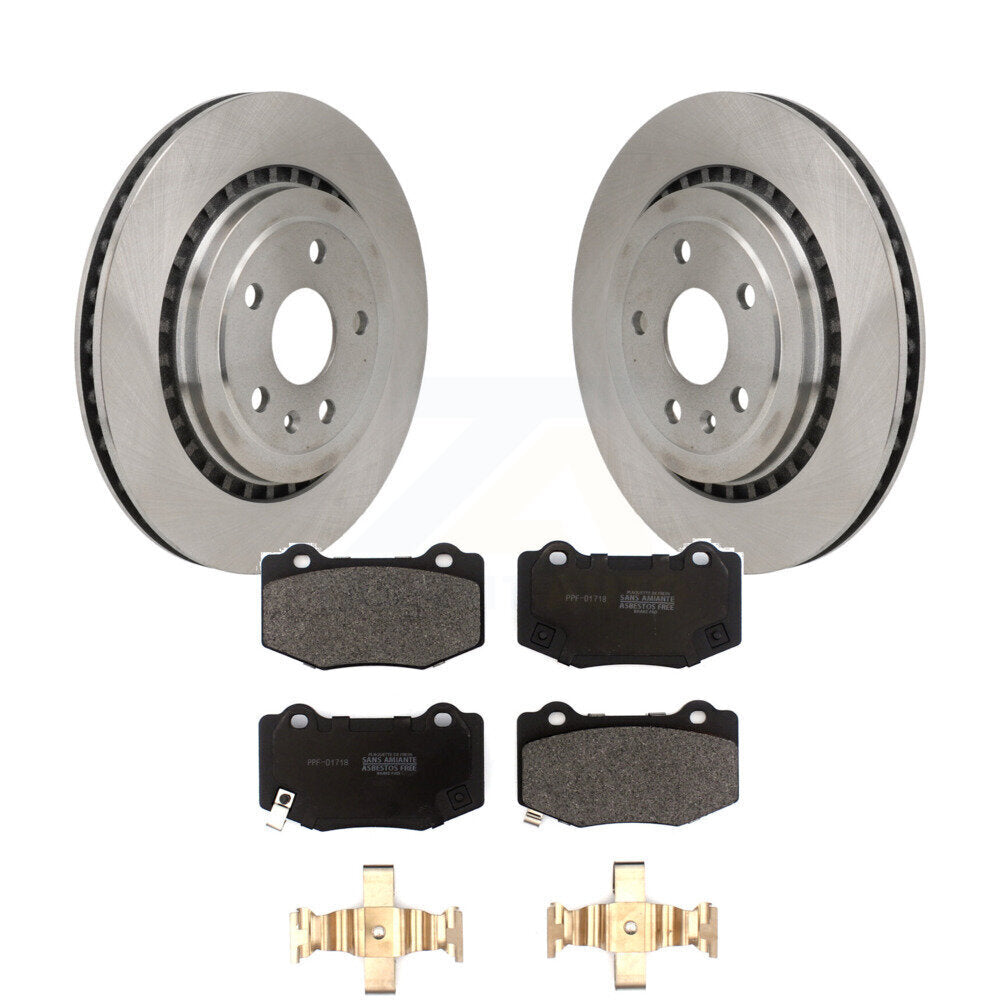 Disc Brake Rotors & Semi-Metallic Pad Rear Kit For Chevrolet Camaro Cadillac ATS
