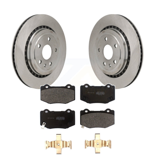 Disc Brake Rotors & Semi-Metallic Pad Rear Kit For Chevrolet Camaro Cadillac ATS