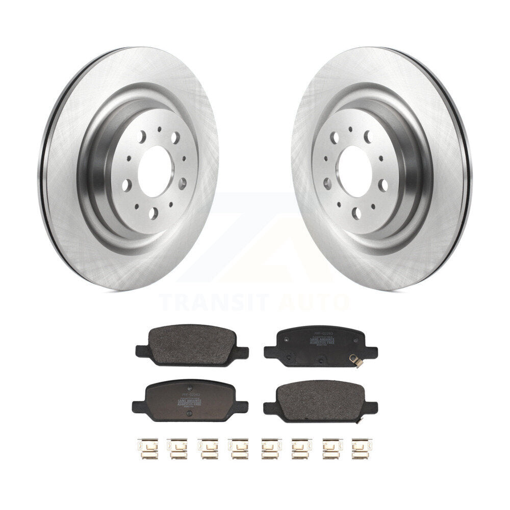 Brake Rotors & Semi-Metallic Pad Rear Kit For Tesla 3 With Gray Painted Calipers
