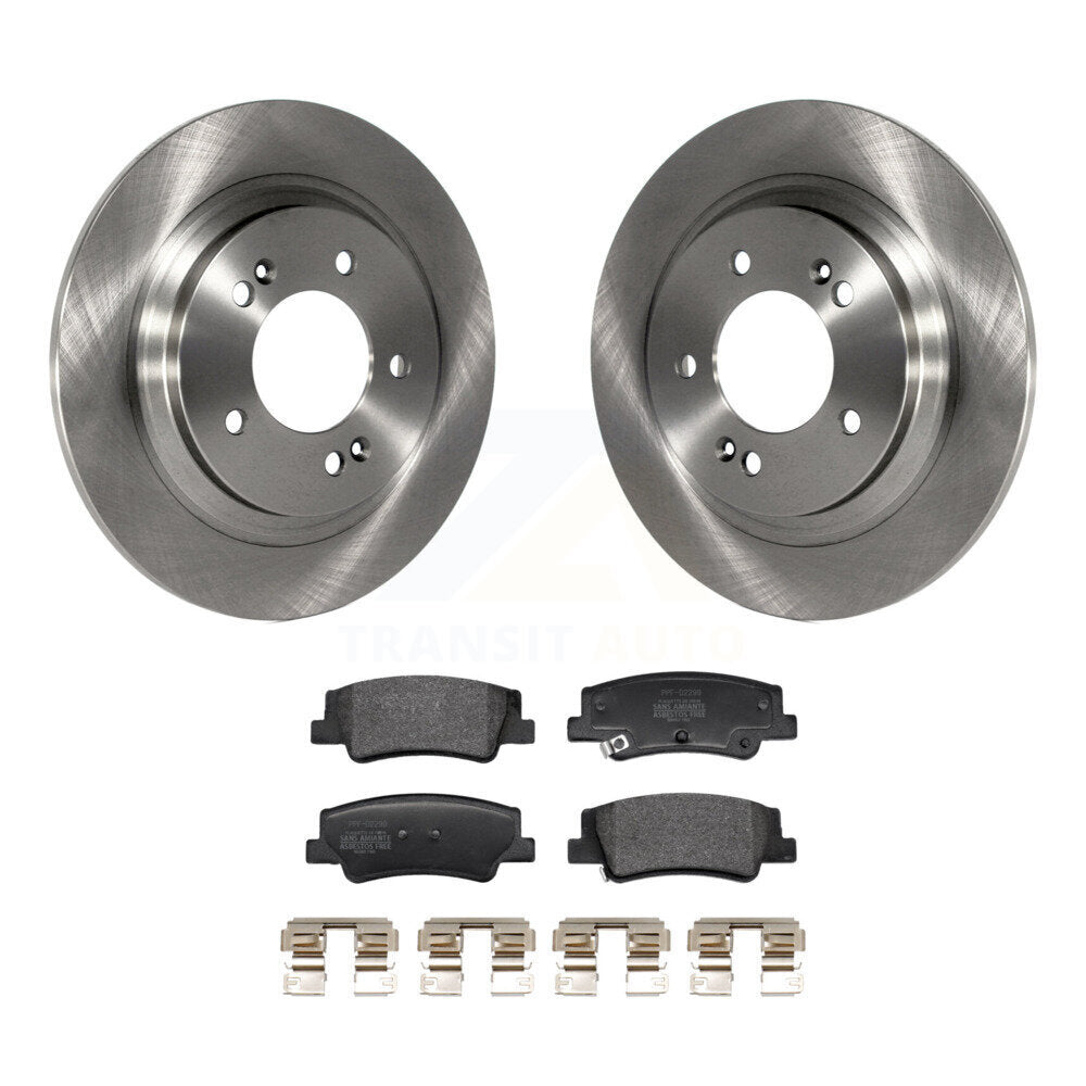 Disc Brake Rotors & Semi-Metallic Pad Rear Kit For Hyundai Sonata Kia Niro EV K5