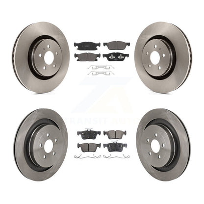 Disc Brake Rotors And Semi-Metallic Pads Front Rear Kit For Lincoln Nautilus