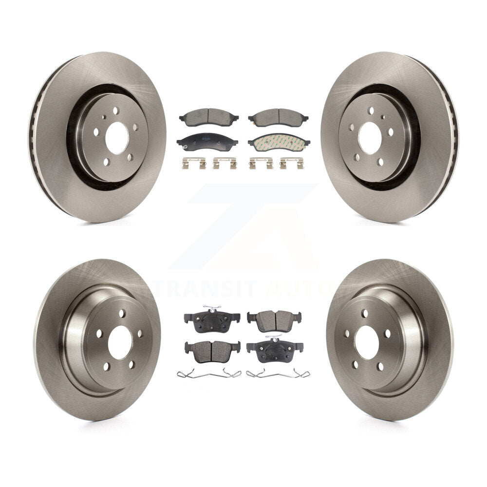 Disc Brake Rotors And Semi-Metallic Pads Front Rear Kit For Lincoln Nautilus