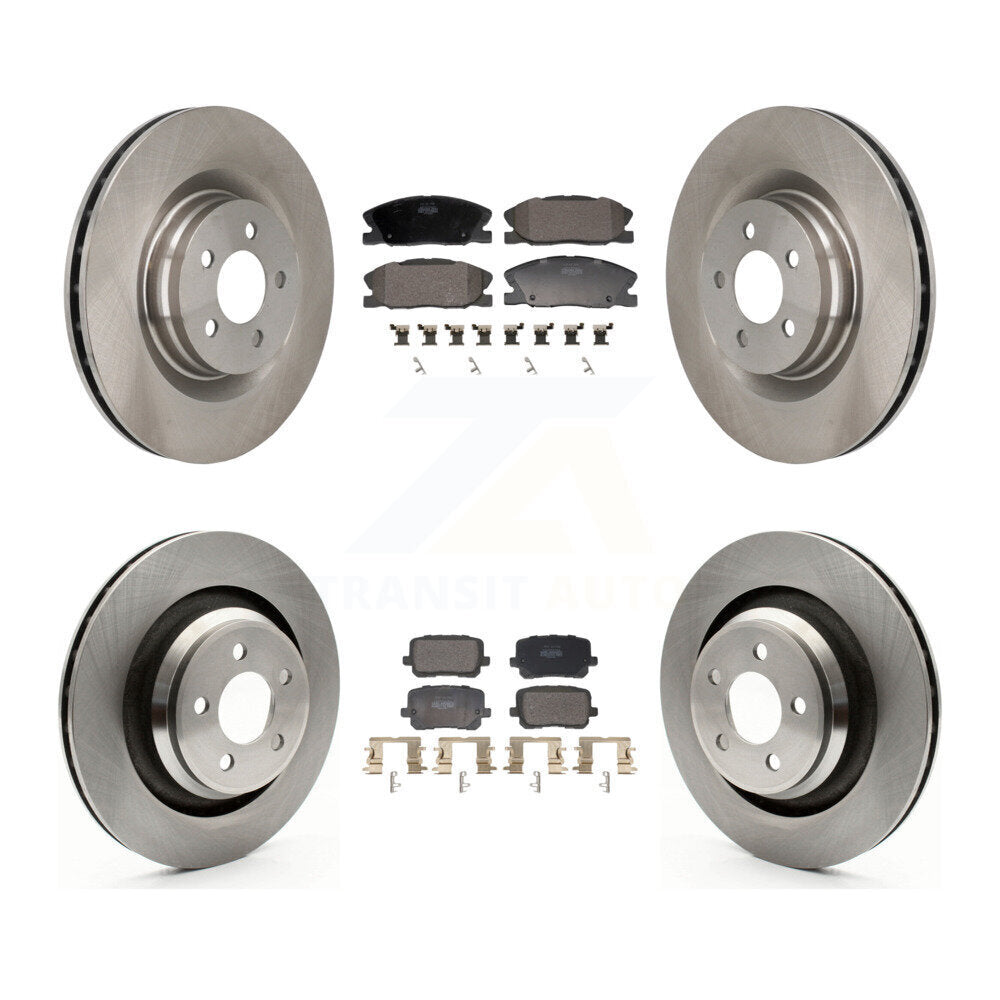 Disc Brake Rotors And Semi-Metallic Pads Front Rear Kit For Dodge Charger