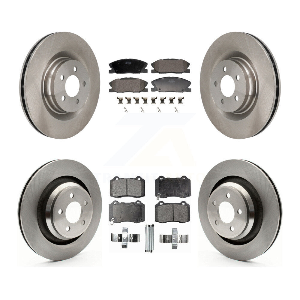 Disc Brake Rotors And Semi-Metallic Pads Front Rear Kit For Dodge Charger