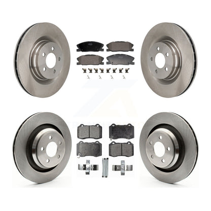 Disc Brake Rotors And Semi-Metallic Pads Front Rear Kit For Dodge Charger