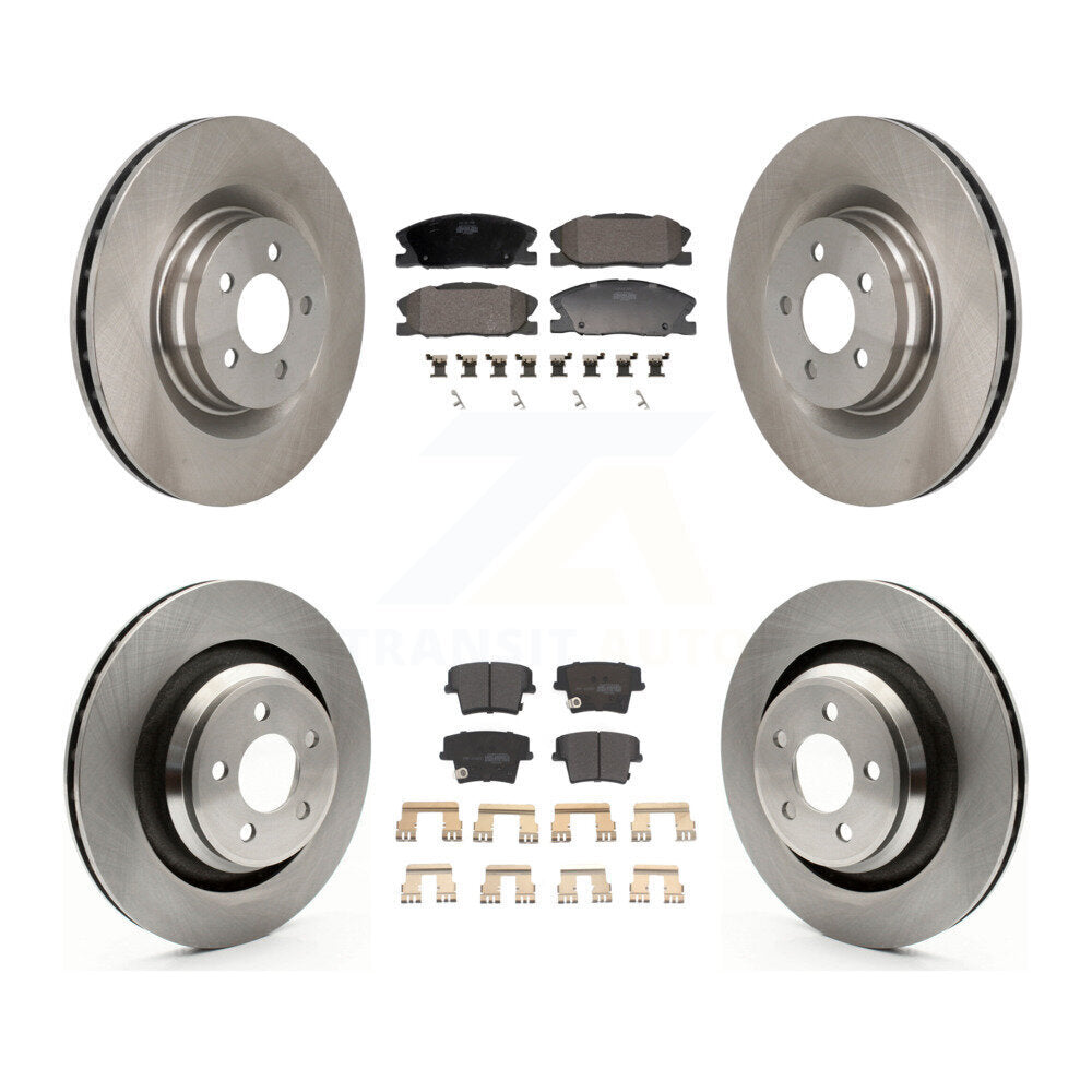 Disc Brake Rotors And Semi-Metallic Pads Front Rear Kit For Dodge Charger