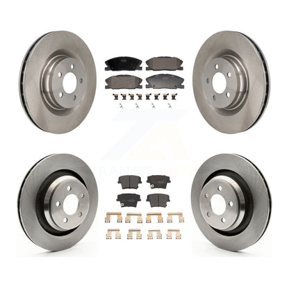 Disc Brake Rotors And Semi-Metallic Pads Front Rear Kit For Dodge Charger