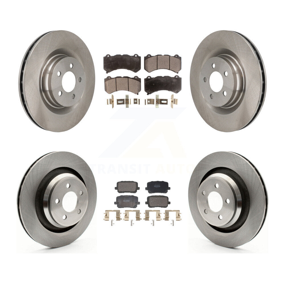 Disc Brake Rotors And Semi-Metallic Pads Front Rear Kit For Dodge Charger