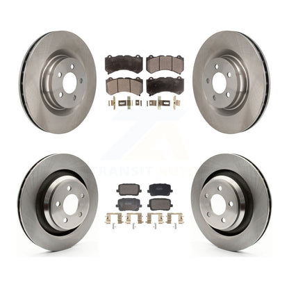 Disc Brake Rotors And Semi-Metallic Pads Front Rear Kit For Dodge Charger