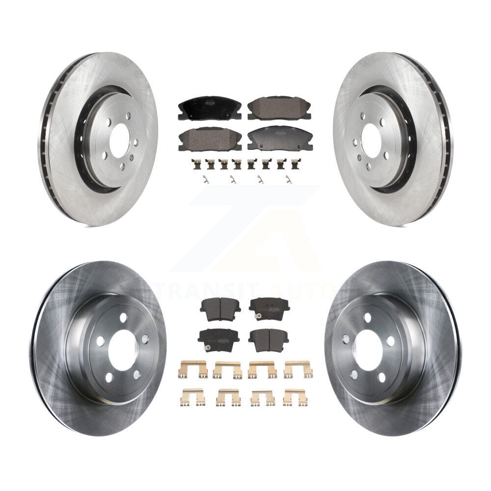 Brake Rotor And Semi-Metallic Pad Front Rear Kit For Dodge Charger RWD with 5.7L