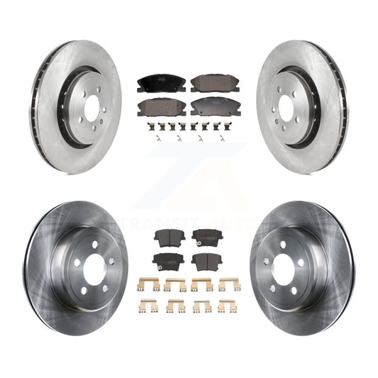 Brake Rotor And Semi-Metallic Pad Front Rear Kit For Dodge Charger RWD with 5.7L