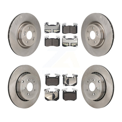 Disc Brake Rotors & Semi-Metallic Pad Front Rear Kit For Kia Stinger Genesis G70