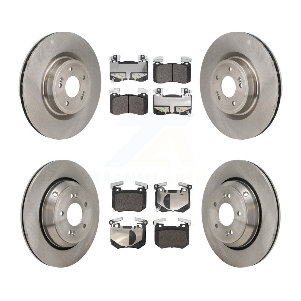 Disc Brake Rotors And Semi-Metallic Pad Front Rear Kit For 2022 Genesis G70 3.3L