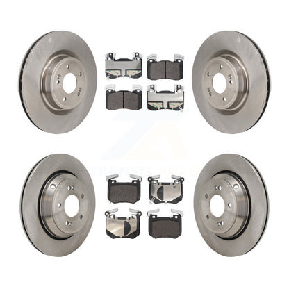 Disc Brake Rotors And Semi-Metallic Pad Front Rear Kit For 2022 Genesis G70 3.3L