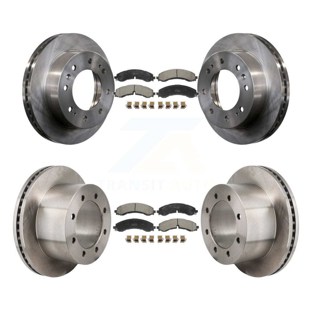 Brake Rotors & Semi-Metallic Pad Front Rear Kit For GMC Sierra 3500 HD Chevrolet