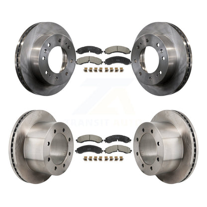 Brake Rotors & Semi-Metallic Pad Front Rear Kit For GMC Sierra 3500 HD Chevrolet