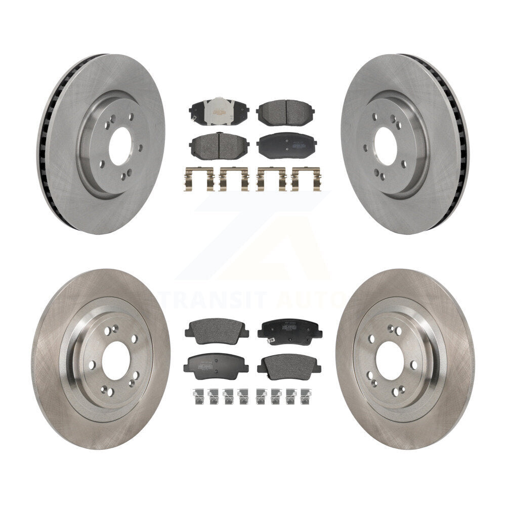 Disc Brake Rotors Semi-Metallic Pad Front Rear Kit For Hyundai Ioniq 5 Kia EV6 6