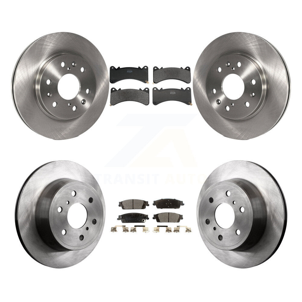 Brake Rotor Semi-Metallic Pad Front Rear Kit For GMC Sierra 1500 Chevrolet Yukon
