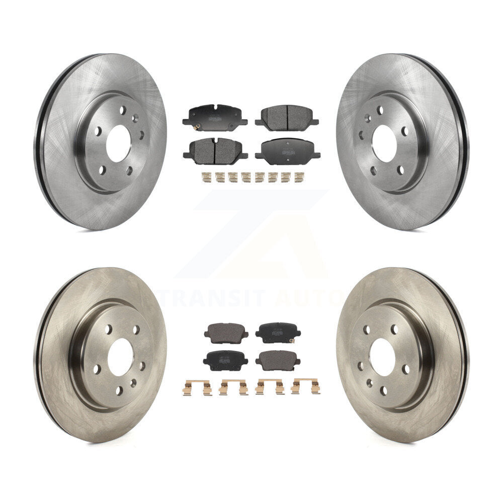 Brake Rotor And Semi-Metallic Pad Front Rear Kit For Buick Envision Cadillac XT4