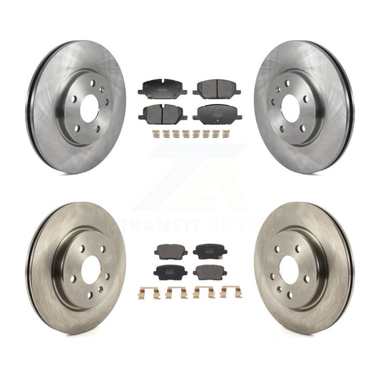 Brake Rotor And Semi-Metallic Pad Front Rear Kit For Buick Envision Cadillac XT4