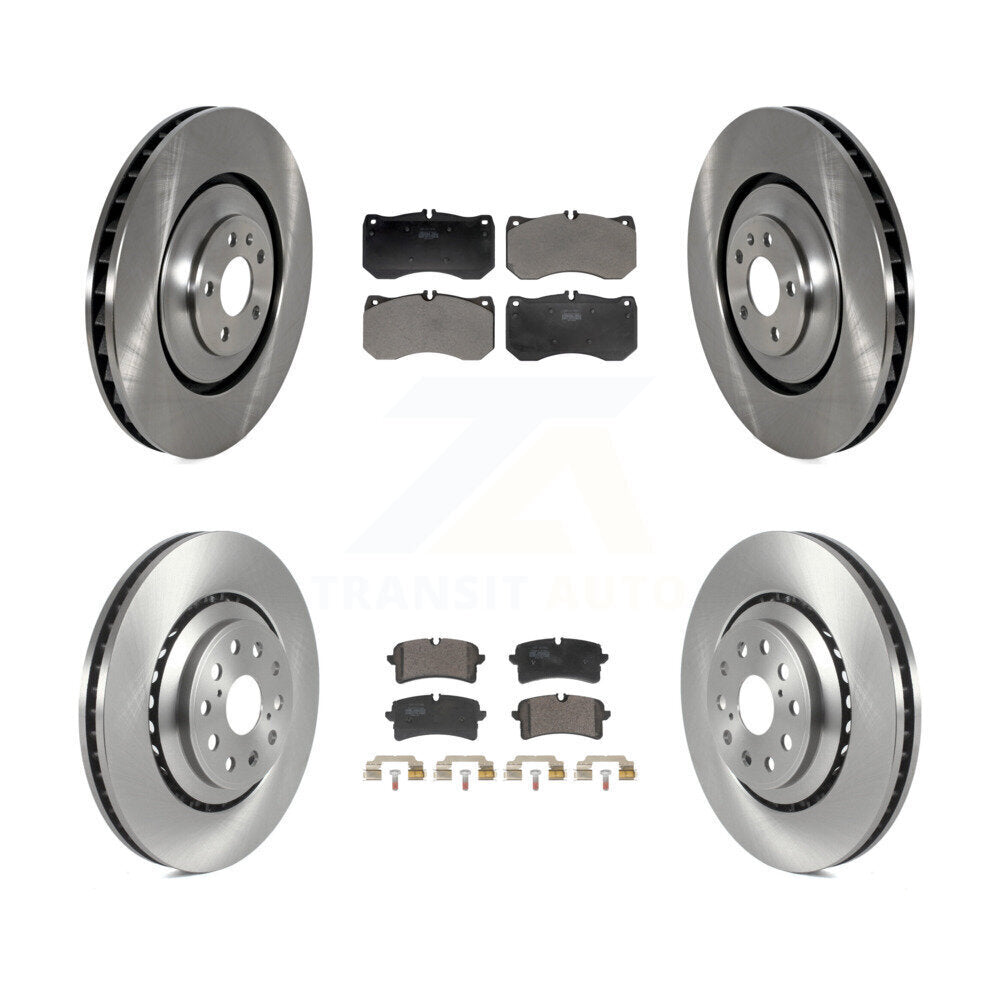 Disc Brake Rotors And Semi-Metallic Pads Front Rear Kit For Audi S8 S7