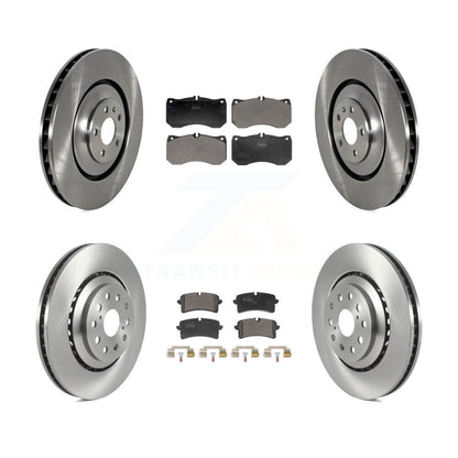Disc Brake Rotors And Semi-Metallic Pads Front Rear Kit For Audi S8 S7
