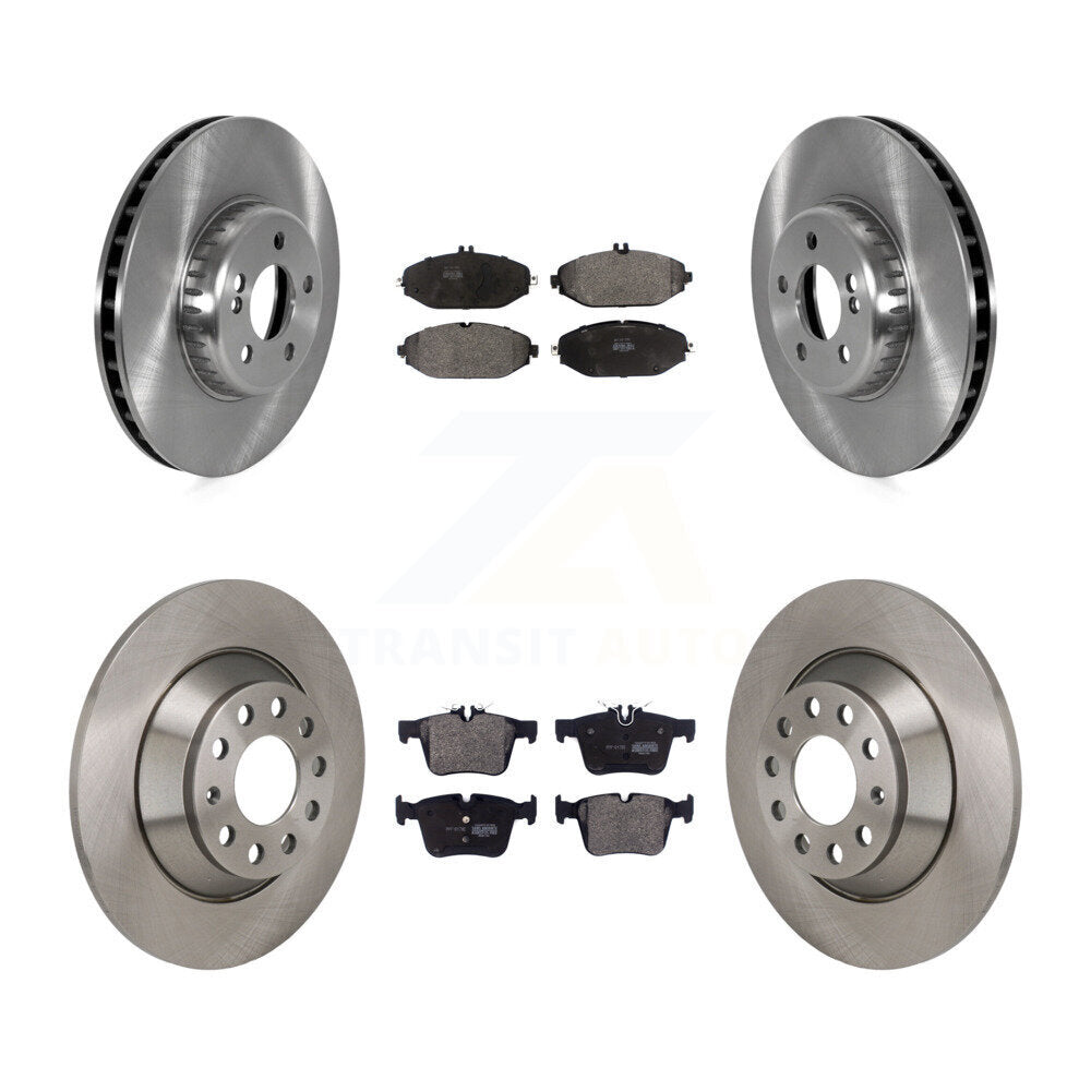 Disc Brake Rotors And Semi-Metallic Pads Front Rear Kit For Mercedes-Benz C300