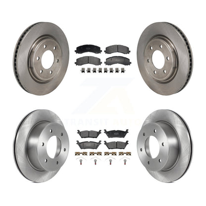 Disc Brake Rotor Semi-Metallic Pad Front Rear Kit For 2022-2023 Ford Bronco 3.0L