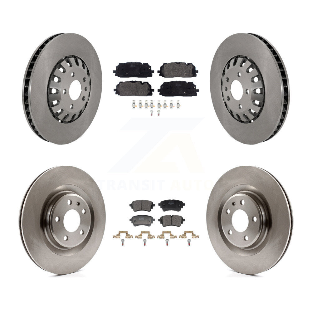 Brake Rotors & Semi-Metallic Pad Front Rear Kit For Audi A6 Quattro A7 Sportback