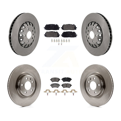 Brake Rotors & Semi-Metallic Pad Front Rear Kit For Audi A6 Quattro A7 Sportback