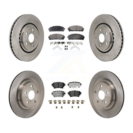 Brake Rotor & Semi-Metallic Pad Front Rear Kit For Toyota Sienna RAV4 Prime bZ4X
