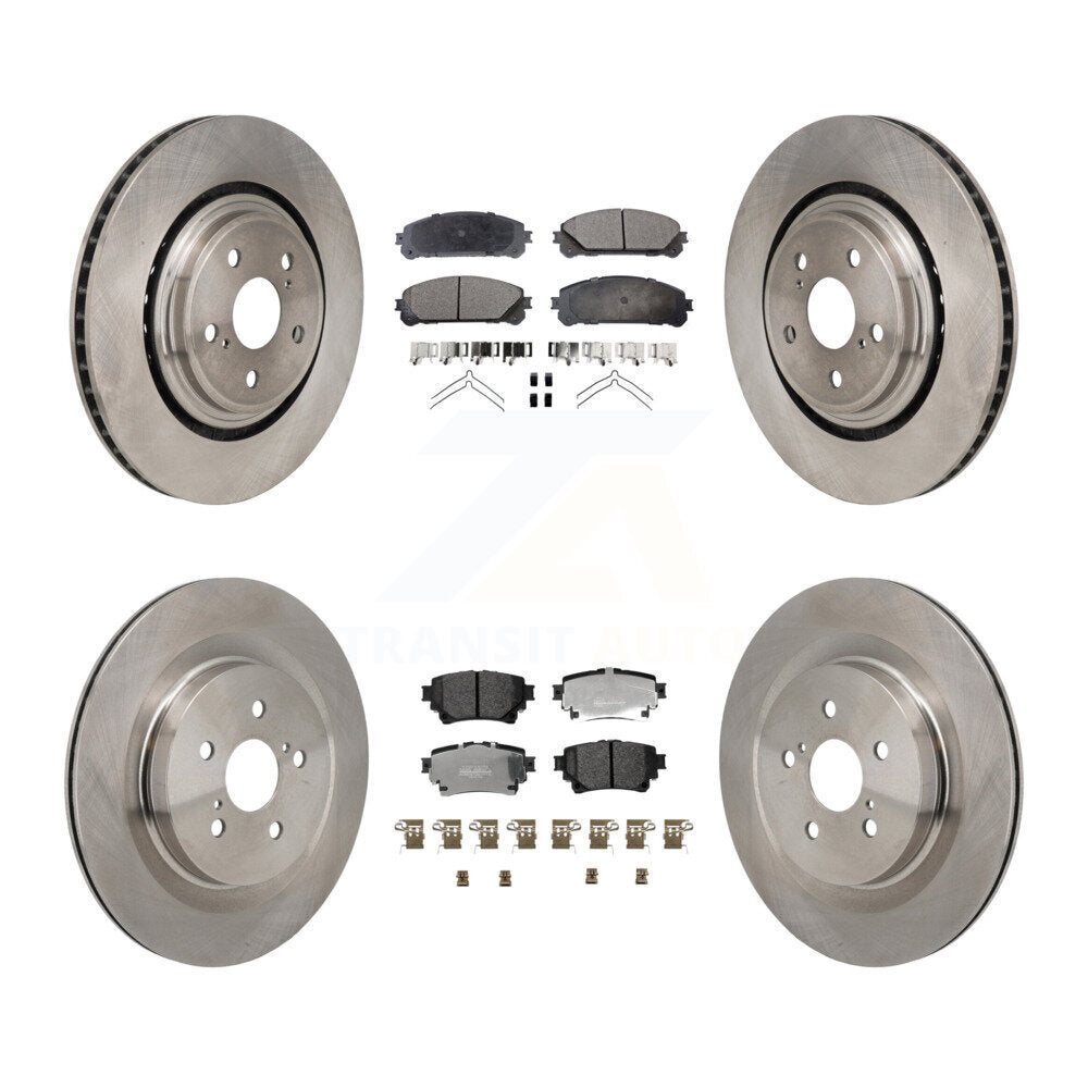 Brake Rotor And Semi-Metallic Pad Front Rear Kit For 2020-2022 Toyota Highlander