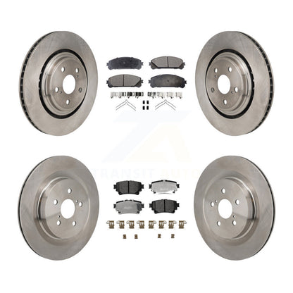 Brake Rotor And Semi-Metallic Pad Front Rear Kit For 2020-2022 Toyota Highlander