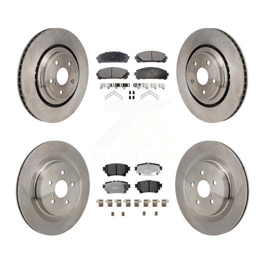 Brake Rotor And Semi-Metallic Pad Front Rear Kit For 2020-2022 Toyota Highlander