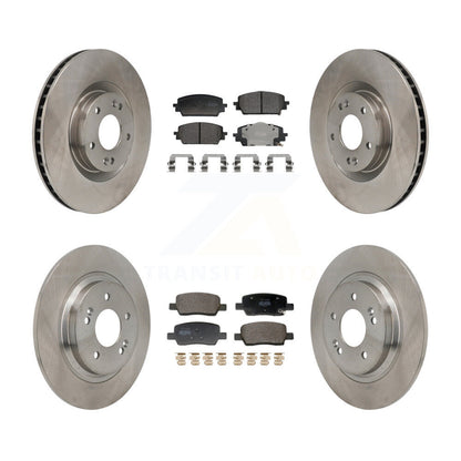 Brake Rotors & Semi-Metallic Pad Front Rear Kit For Hyundai Santa Fe Kia Sorento