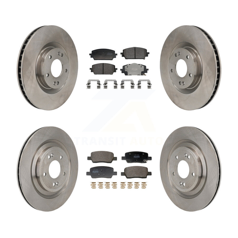Brake Rotors & Semi-Metallic Pad Front Rear Kit For Hyundai Santa Fe Kia Sorento