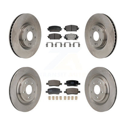 Brake Rotors & Semi-Metallic Pad Front Rear Kit For Hyundai Santa Fe Kia Sorento