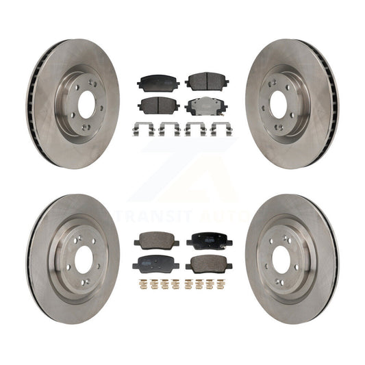 Brake Rotors & Semi-Metallic Pad Front Rear Kit For Hyundai Santa Fe Kia Sorento