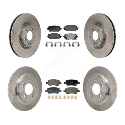 Brake Rotors & Semi-Metallic Pad Front Rear Kit For 2022-2024 Hyundai Santa Cruz