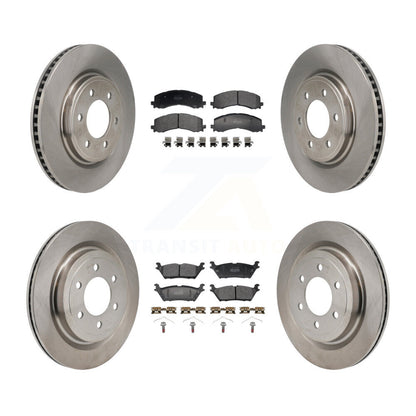Disc Brake Rotors And Semi-Metallic Pads Front Rear Kit For Ford F-150 Lightning