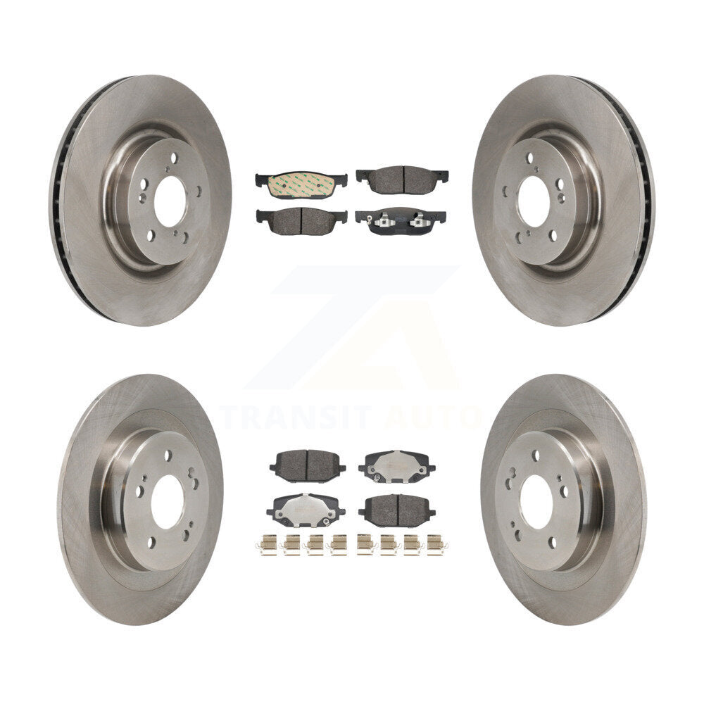 Disc Brake Rotor & Semi-Metallic Pad Front Rear Kit For 2022-2023 Acura MDX 3.5L