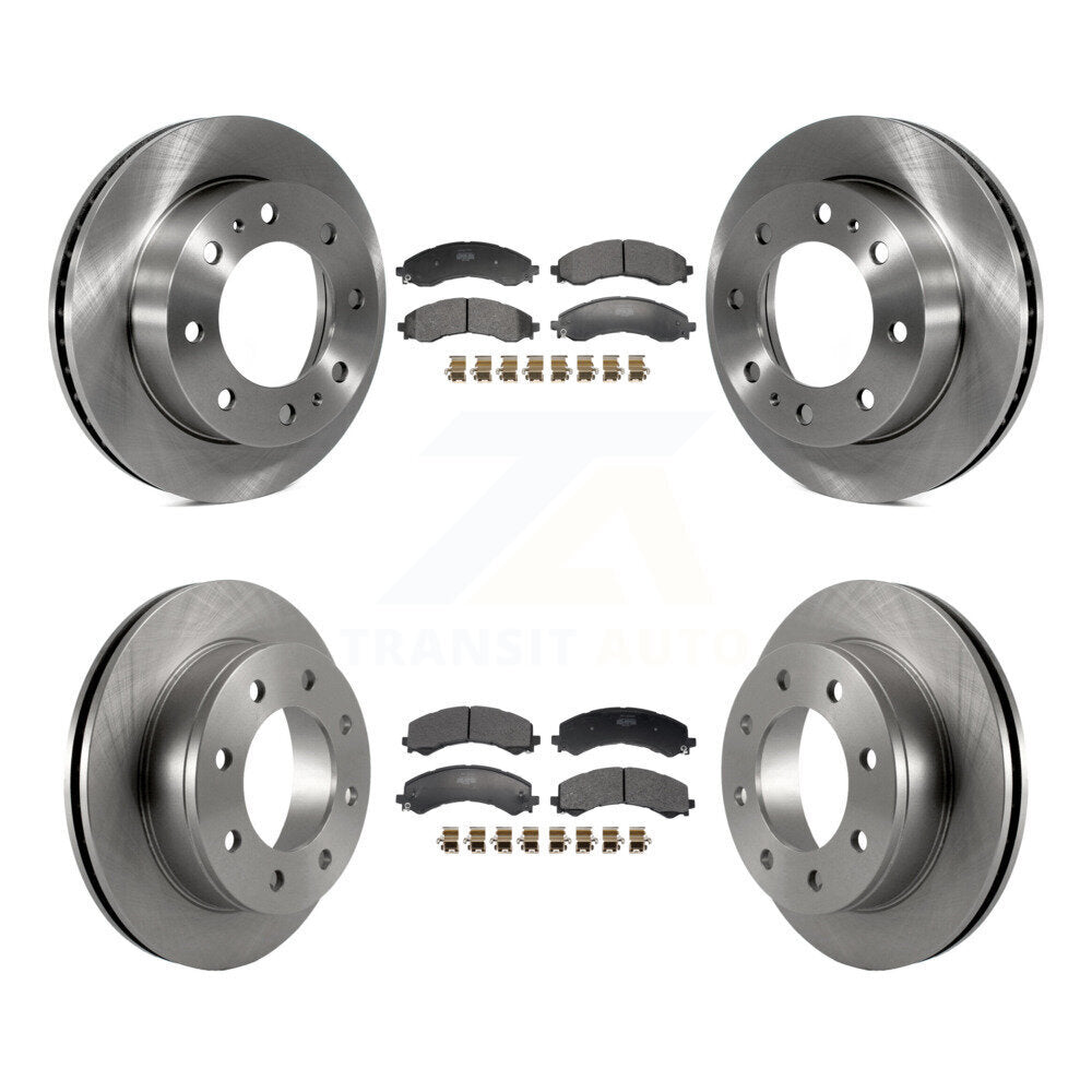 Disc Brake Rotors Semi-Metallic Pad Front Rear Kit For GMC Savana 2500 Chevrolet