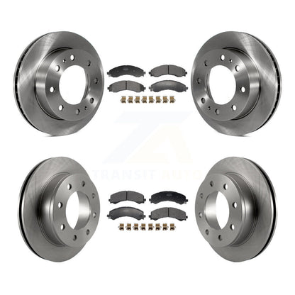 Disc Brake Rotors Semi-Metallic Pad Front Rear Kit For GMC Savana 2500 Chevrolet