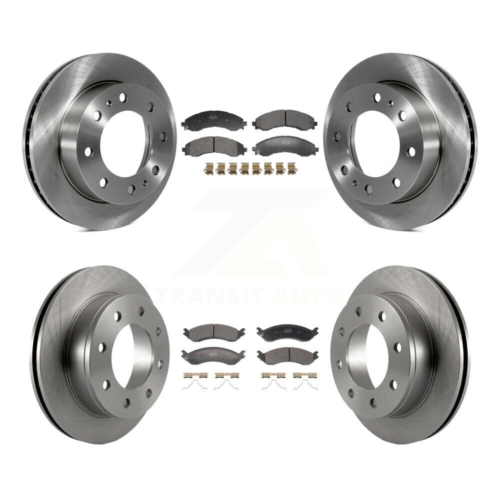 Disc Brake Rotors Semi-Metallic Pad Front Rear Kit For GMC Savana 2500 Chevrolet