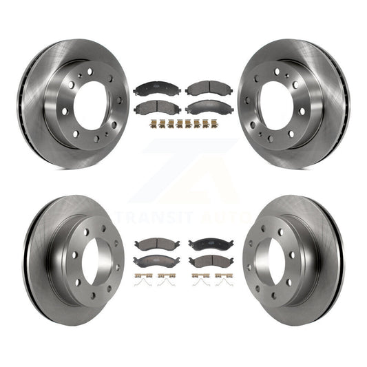 Disc Brake Rotors Semi-Metallic Pad Front Rear Kit For GMC Savana 2500 Chevrolet