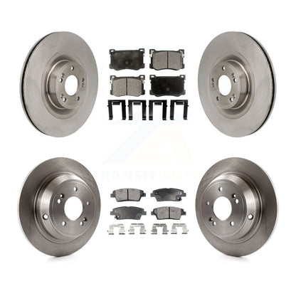 Disc Brake Rotor & Semi-Metallic Pad Front Rear Kit For Hyundai Genesis G80 5.0L
