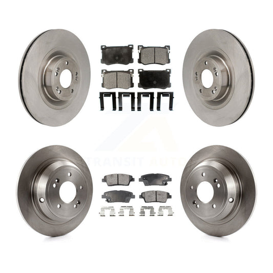 Disc Brake Rotor & Semi-Metallic Pad Front Rear Kit For Hyundai Genesis G80 5.0L