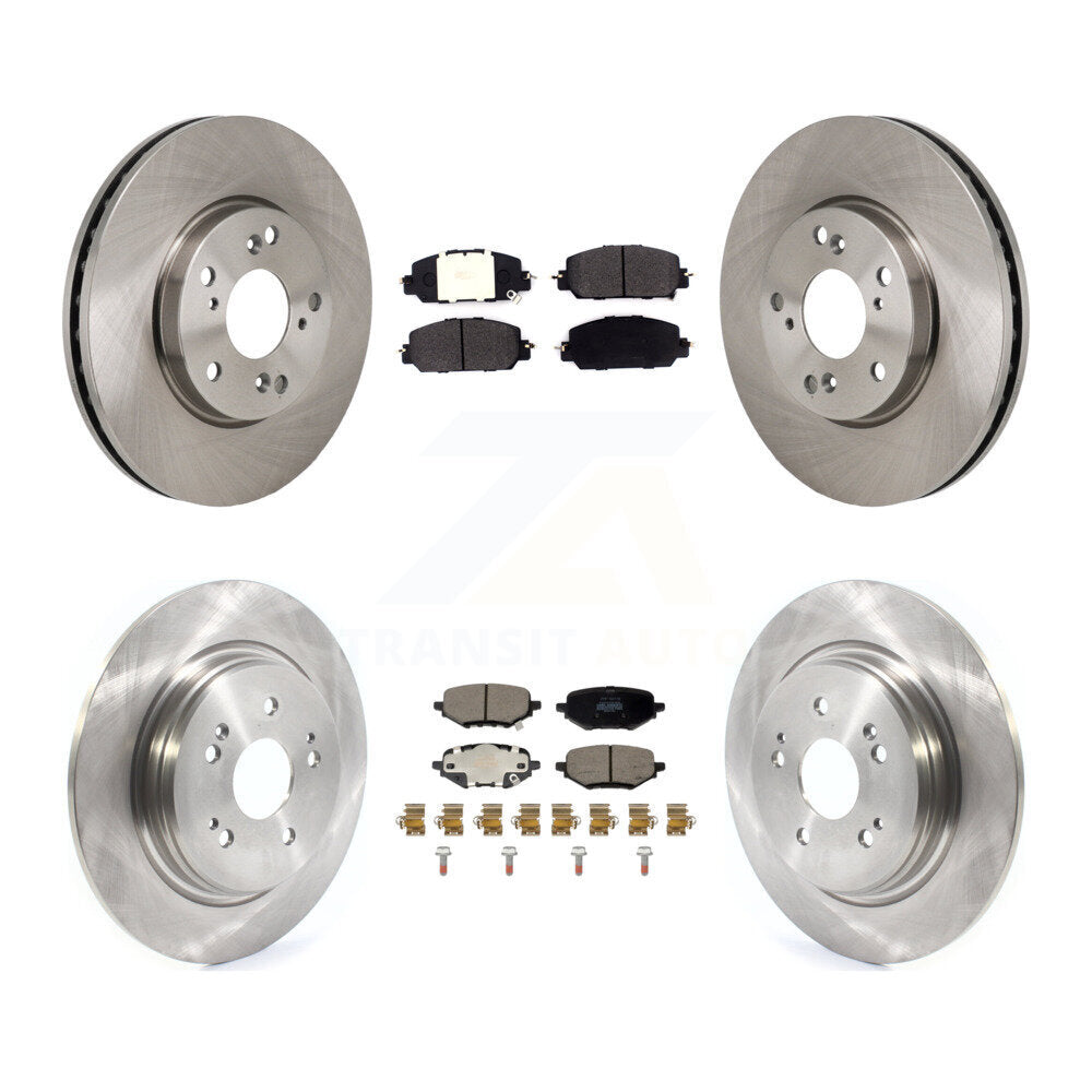 Disc Brake Rotors & Semi-Metallic Pad Front Rear Kit For 2017-2021 Honda Clarity